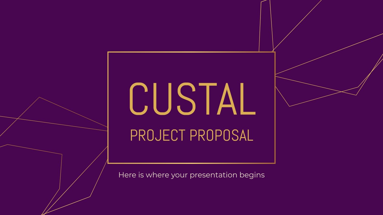 Custal Project Proposal presentation template 