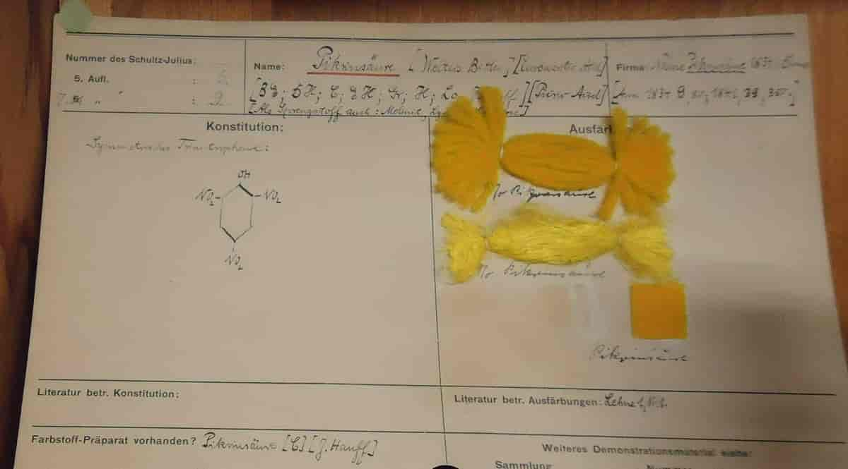 Pikrinsyre som fargestoff