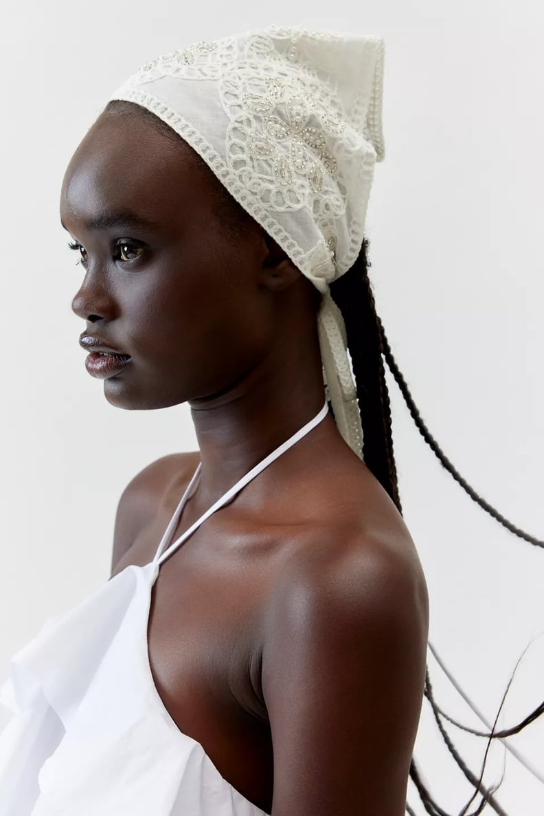 A Pearl Embellished Headscarf