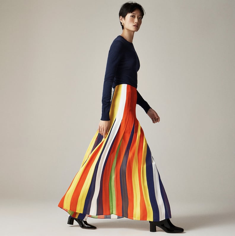 Pleated Maxi Skirt