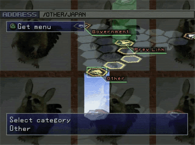 a screenshot of a video game that says " get menu "