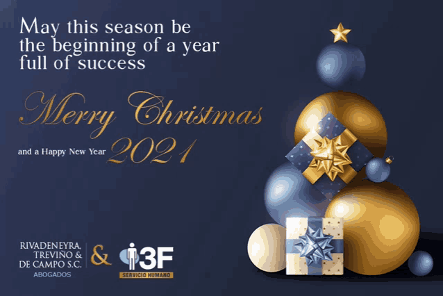 a merry christmas and happy new year greeting card