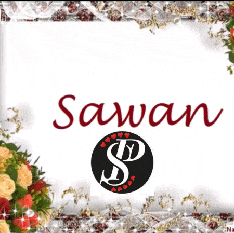 a picture with the name sawan written on it