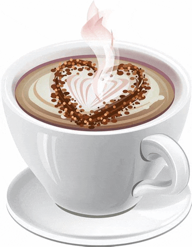 a cup of cappuccino with a heart drawn in the froth