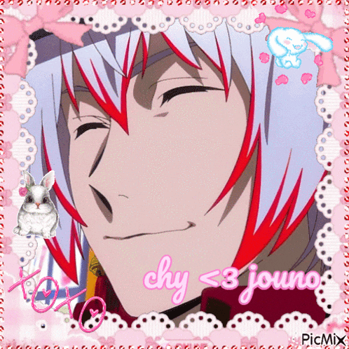 a picture of a man with red hair and the words " chy < 3 jouro " on the bottom