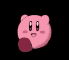 kirby is a pink cartoon character from the video game nintendo wii .