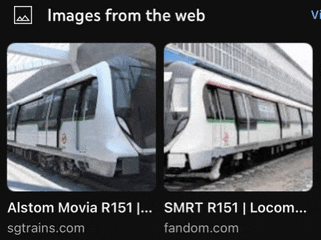 a screenshot of images from the web showing two different trains