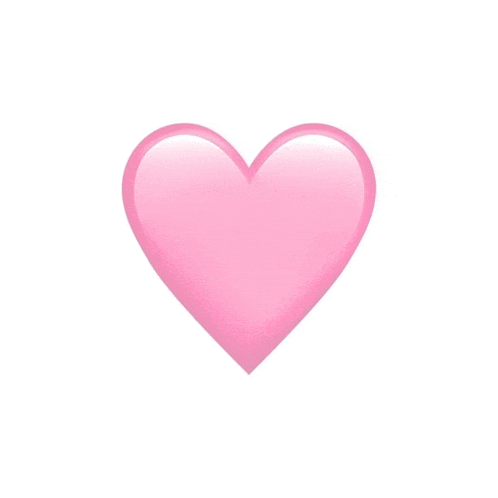 a pink heart on a white background with a gradient