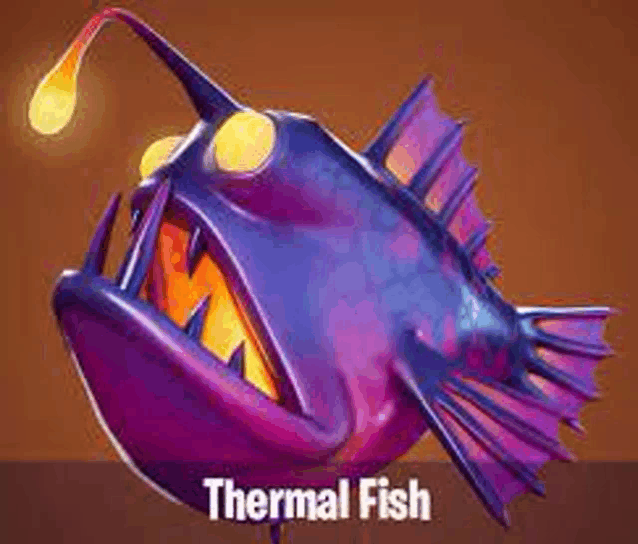 a cartoon of a thermal fish with sharp teeth and a long beak .