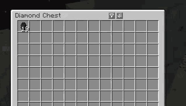 a diamond chest in minecraft with a skull in it .