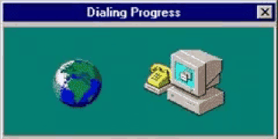 a computer screen shows a dialling progress screen