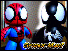 a picture of spider-man and venom with the caption spider-man !