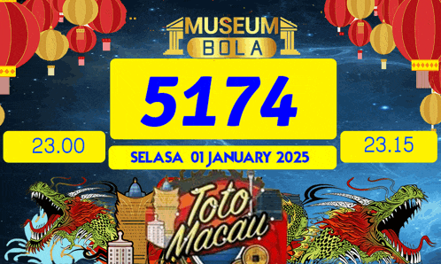 a poster for museum bola toto macau with a dragon on it