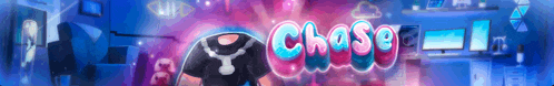 the word chase is displayed in a blurry picture