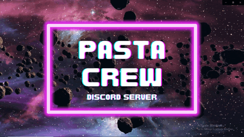 a discord server called pasta crew is displayed on a computer screen