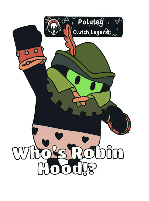 a cartoon robin hood with the words who 's robin hood