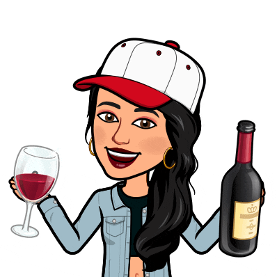 a cartoon of a woman holding a bottle of wine and a glass