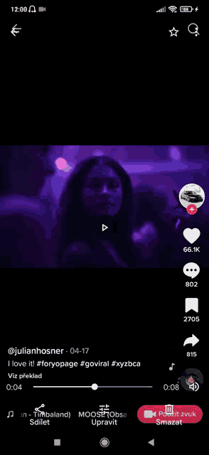 a screenshot of a tiktok video with a woman dancing