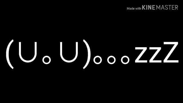 a black background with white text that says `` u u zzz '' .