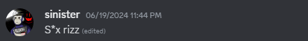 a screenshot of a discord chat with the name ' sinister '