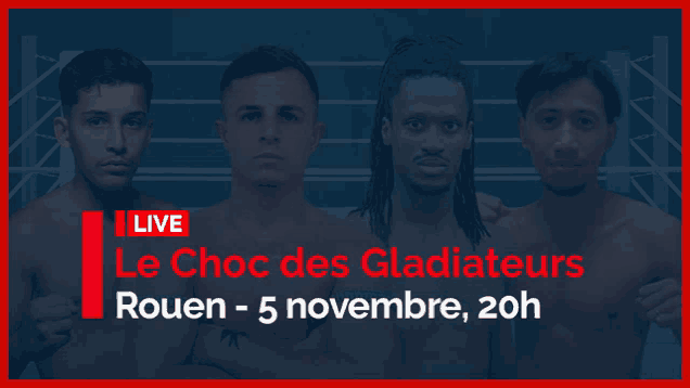 a poster for le choc des gladiateurs rouen - 5 novembre