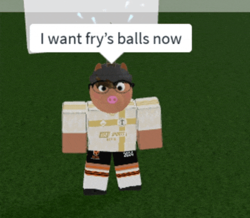 a cartoon character says " i want fry 's balls now " in a speech bubble