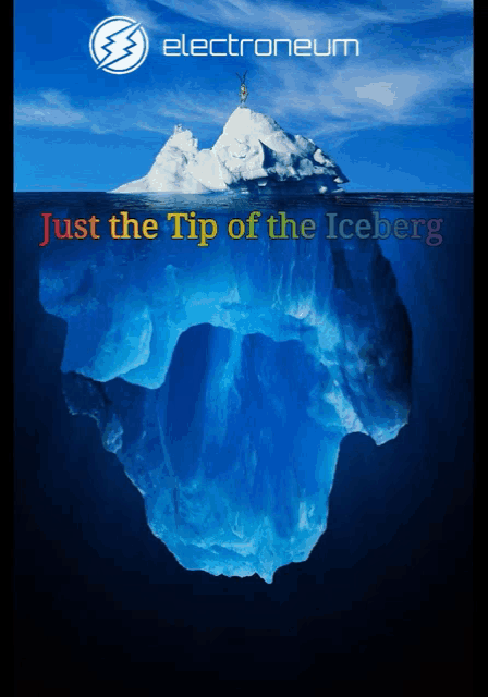 a picture of an iceberg with the words just the tip of the iceberg above it