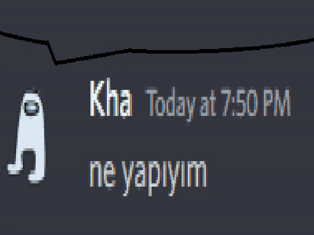 a screenshot of among us that says " kha today at 7:50 pm ne yapyim "