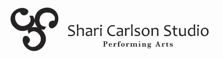 a black and white logo for shari carlson studio