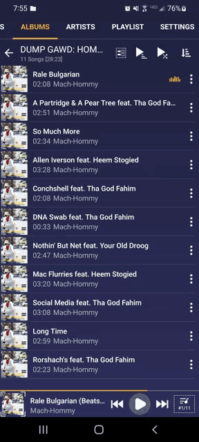 a phone screen shows a playlist of songs including one by role bulgarian