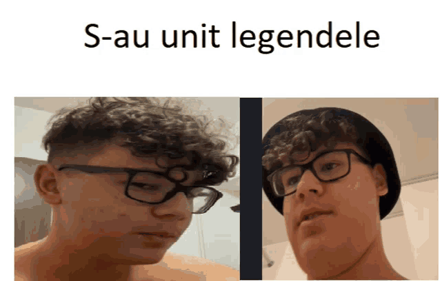 a picture of a man with curly hair and glasses and the words s-au unit legendele above it