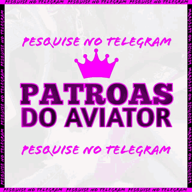 a poster that says patroas do aviator with a pink crown