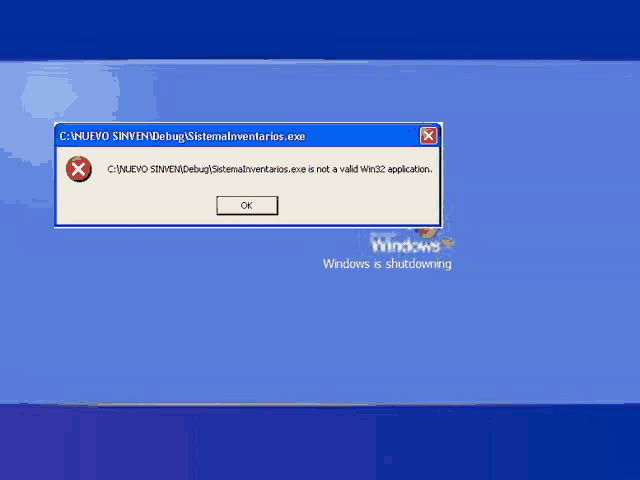 a computer screen displays a message that windows is shutdowning