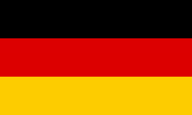 the flag of germany is red , black , and yellow and has a black background .