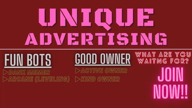 a red sign that says unique advertising what are you waiting for join now