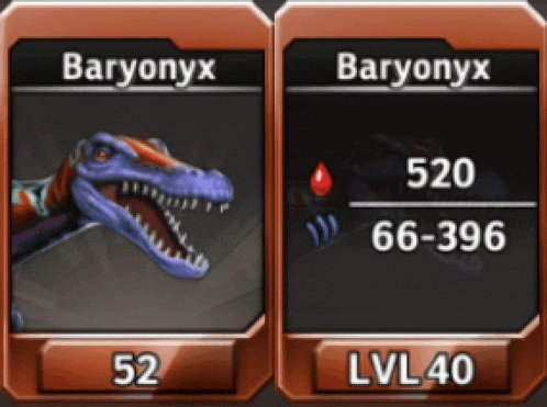 a picture of a dinosaur with the name baryonyx