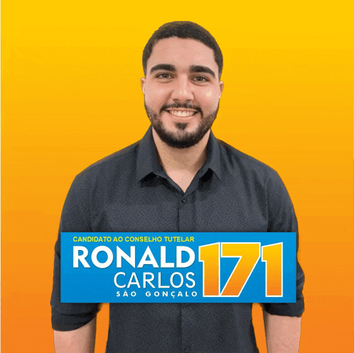 ronald 171 carlos sao goncalo stands in front of a yellow background