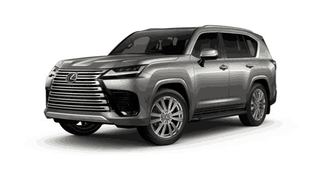 a silver lexus lx is shown with a white background