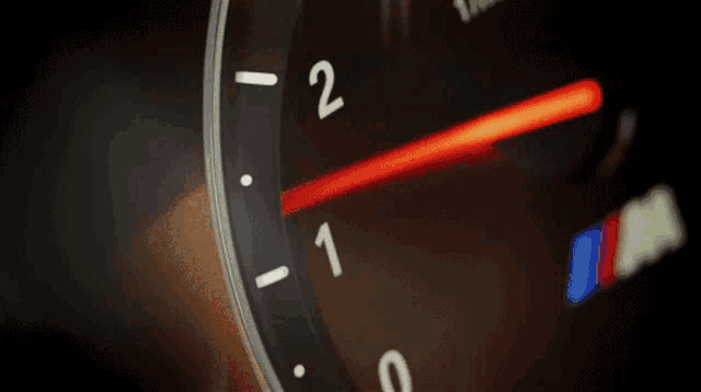 a close up of a speedometer that shows the number 2