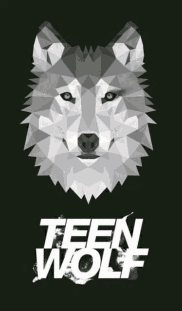 a poster for teen wolf with a wolf on it