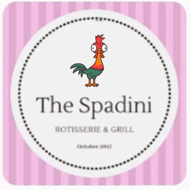 a logo for a restaurant called the spadini rotisserie and grill