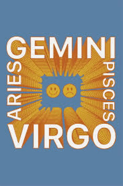 a poster of the zodiac signs gemini virgo and aries