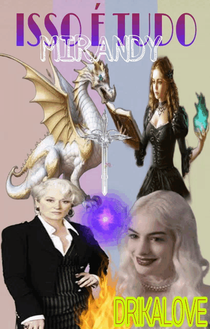 a poster for isso e tudo mira andy with a dragon