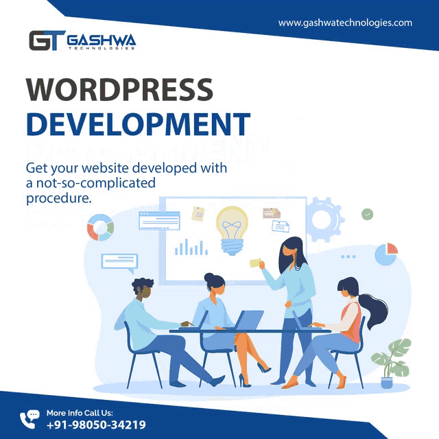 a poster for website development services by gt gashwa technologies