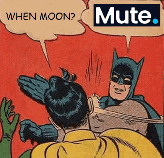 a cartoon of batman and robin talking about when the moon