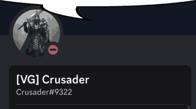 a picture of a knight with a sword and the name crusader