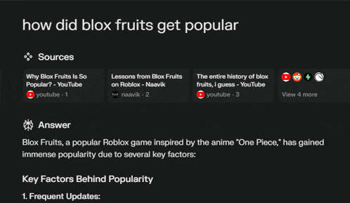 a page that says how did blox fruits get popular on it