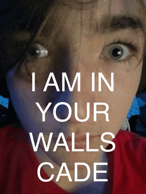 a poster that says i am in your walls cade on it