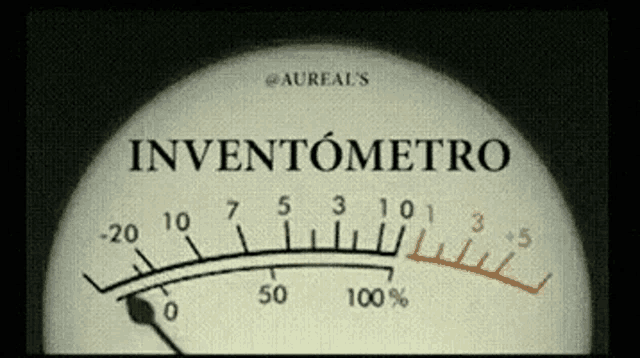 a close up of a gauge that says inventometro on it