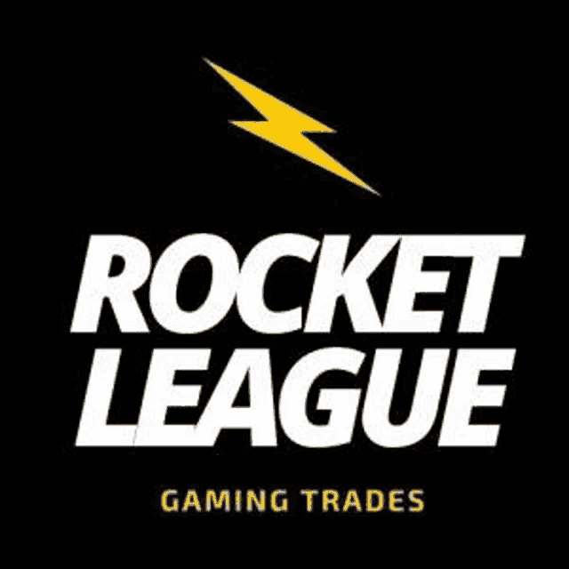 the logo for rocket league gaming trades with a lightning bolt on it .